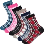 6 Weiche Damen-Haussocken / Bettsocken / Kuschelsocken md8803